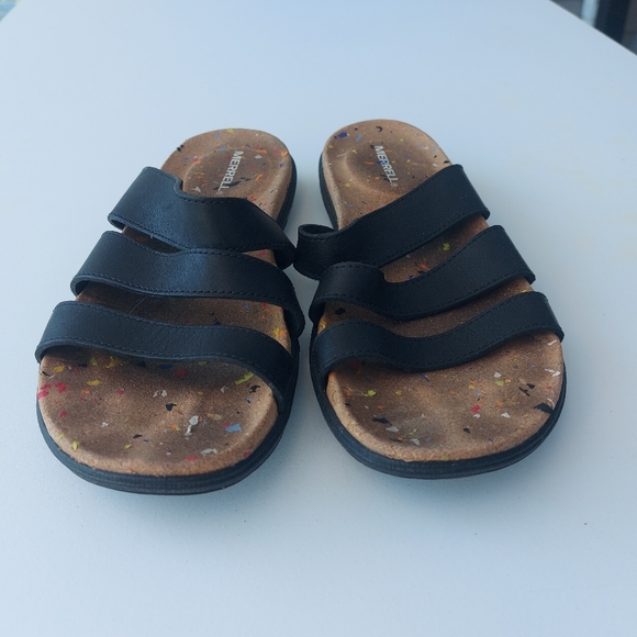 Merrell men's Napa Valley Slide Black Leather Size 7 - Picture 7 of 9